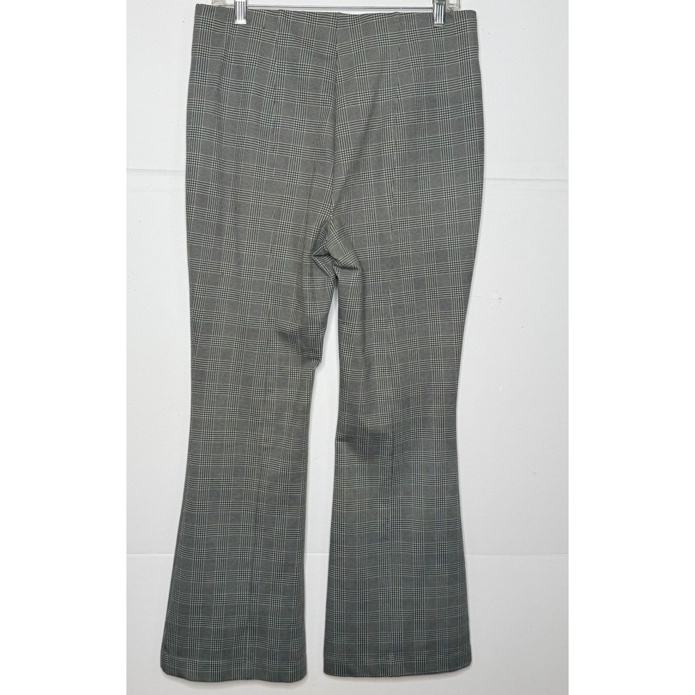 Ella Rafaella Plaid Sailor Pant 12P Grey Flare High Waist Career Preppy Academia - Picture 4 of 8